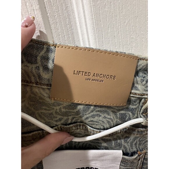 Lifted Anchors Los Angeles Patch-Work Rose Denim Skinny Jeans Size 28/32L Men's - Picture 6 of 14